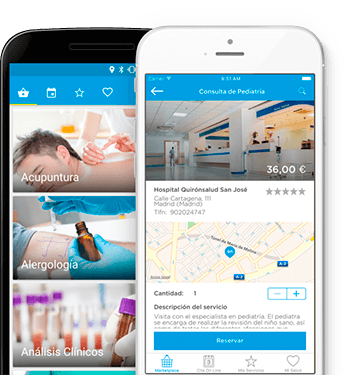 Android y iPhone con la App de SaludOnNet